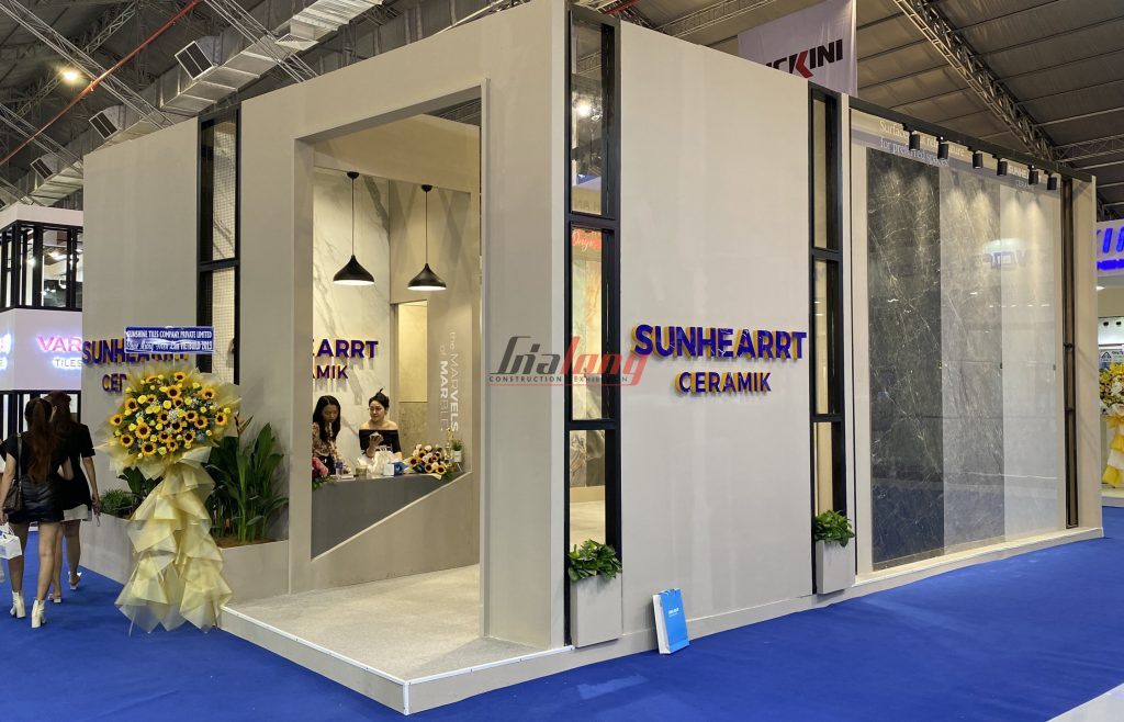 Sunheart - Thi công thiết kế gian hàng triển lãm Vietbuild HCM - Construction and design of Vietbuild HCM exhibition booth