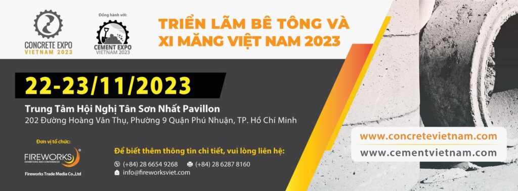 Concrete & Cement Expo Vietnam 2023 - Thiết kế gian hàng triển lãm Concrete & Cement Expo Vietnam