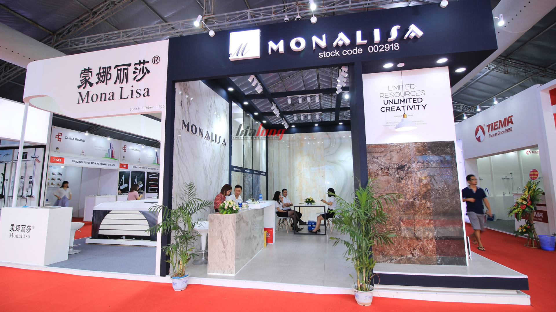 The exhibition booth was completed by Gia Long