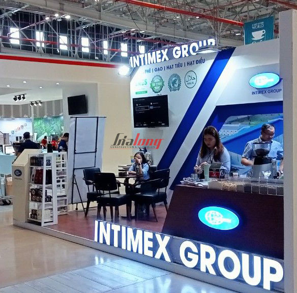 Gian hàng hội chợ INTIMEX do Gia Long thi công - INTIMEX fair booth constructed by Gia Long 2022