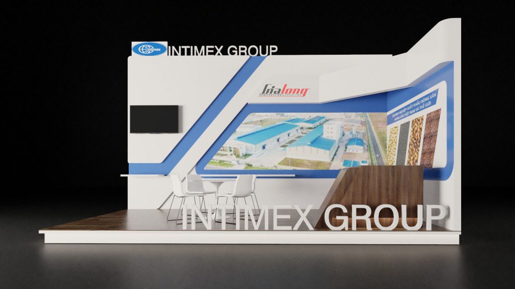 Gian hàng hội chợ INTIMEX do Gia Long thi công - INTIMEX fair booth constructed by Gia Long 2022