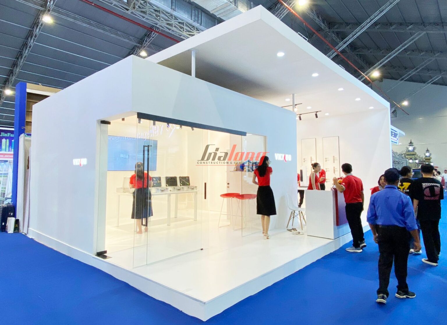 The exhibition booth was made by Gia Long